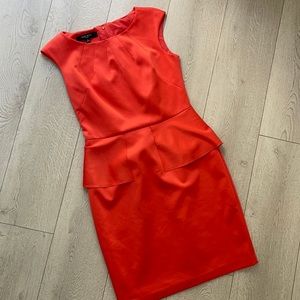 Nine West Size 6 Coral Peplum Dress